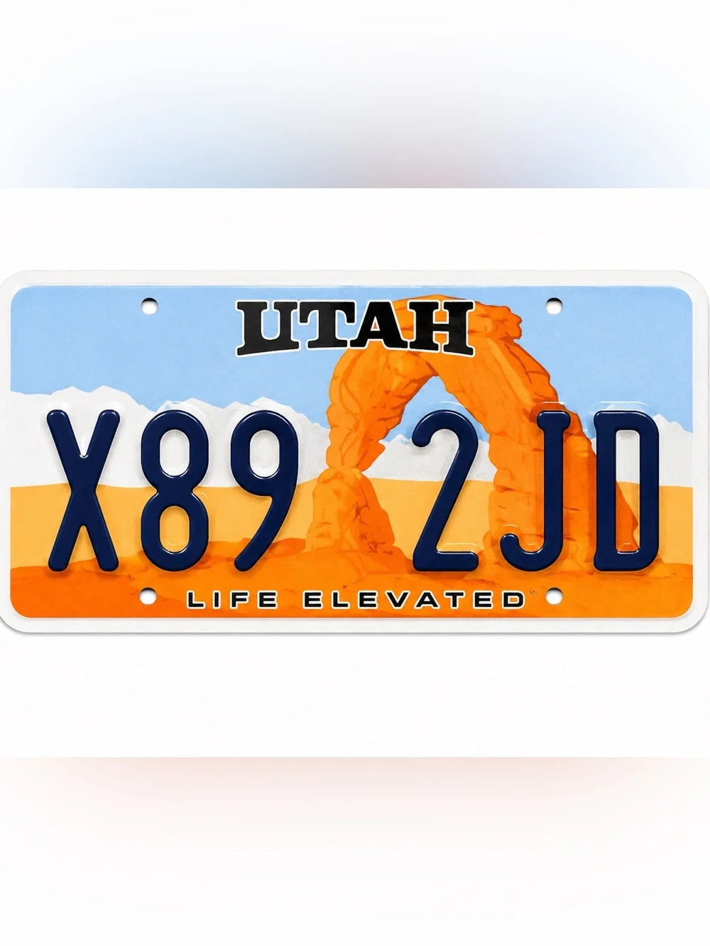 Utah Life Elevated License Plate